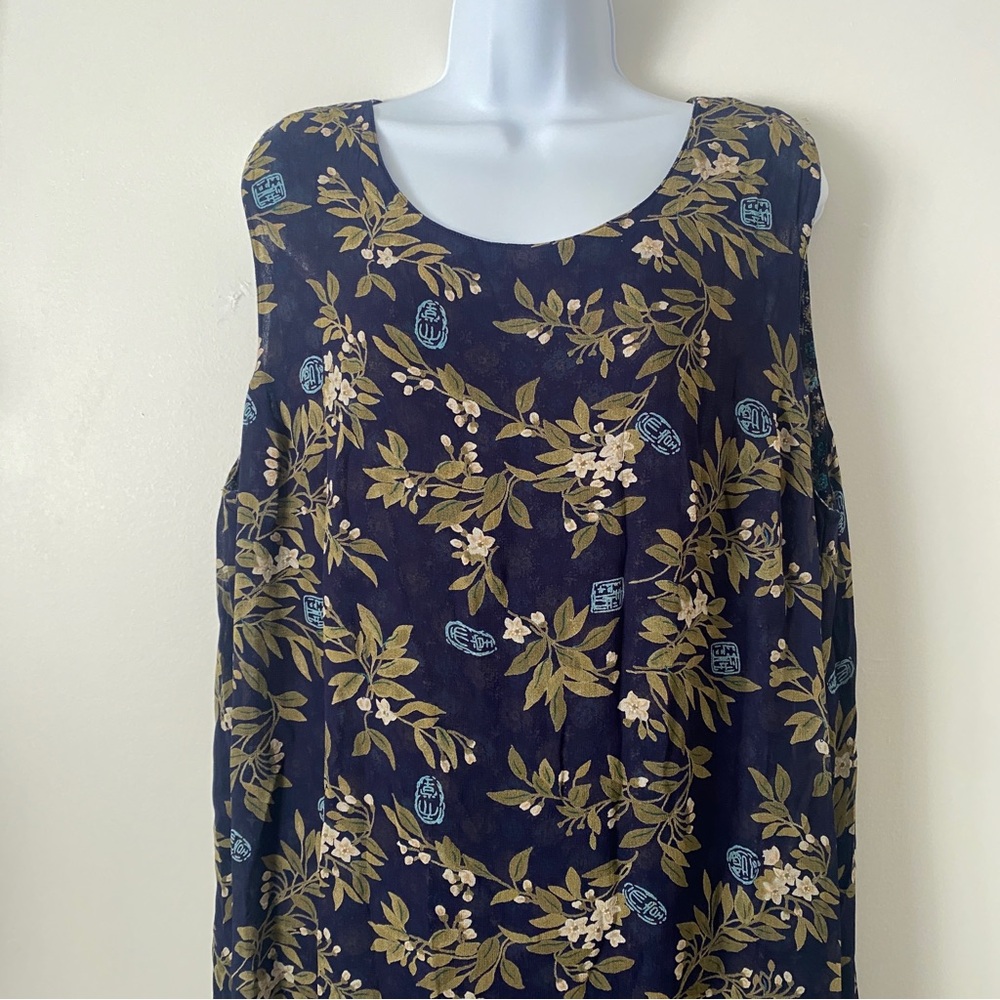 Sag Harbor Reversible Floral Maxi Dress Y2K Vintage Boho Summer Slip Dress- XL - Picture 8 of 10